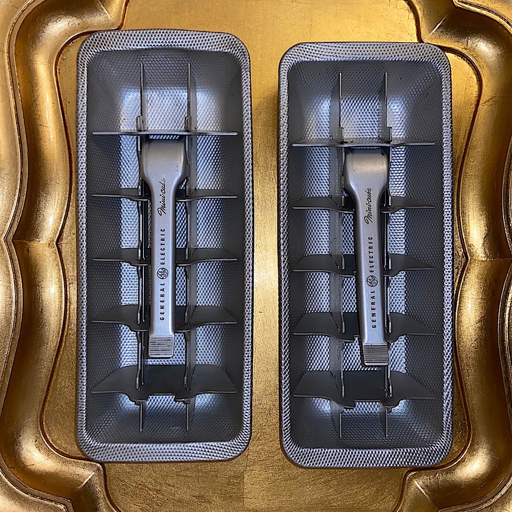 Two vintage General Electric ice cube trays!